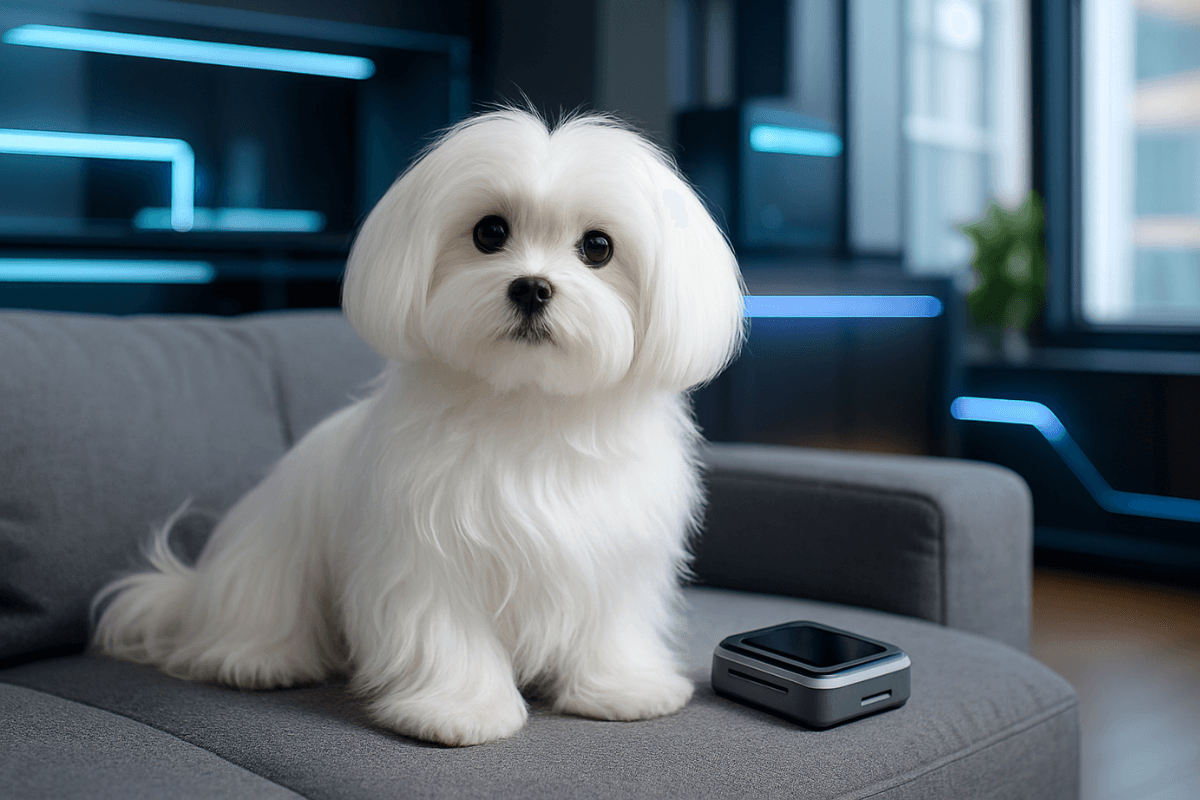 Maltês: Elegância em forma de cãozinho branco.