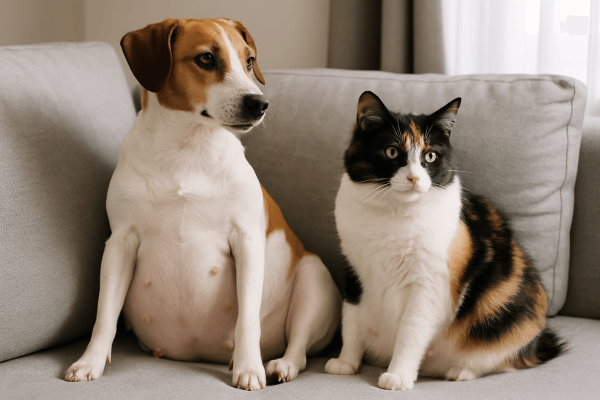 Como saber se a minha cadela ou gata está grávida?