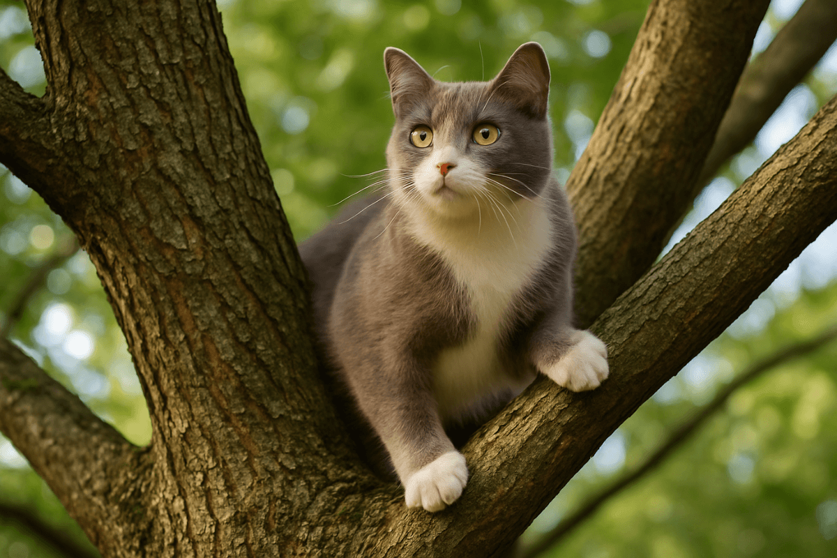 Gato na árvores