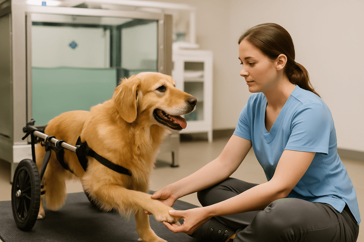 Fisioterapia para pets: Quando indicar, benefícios e como funciona.