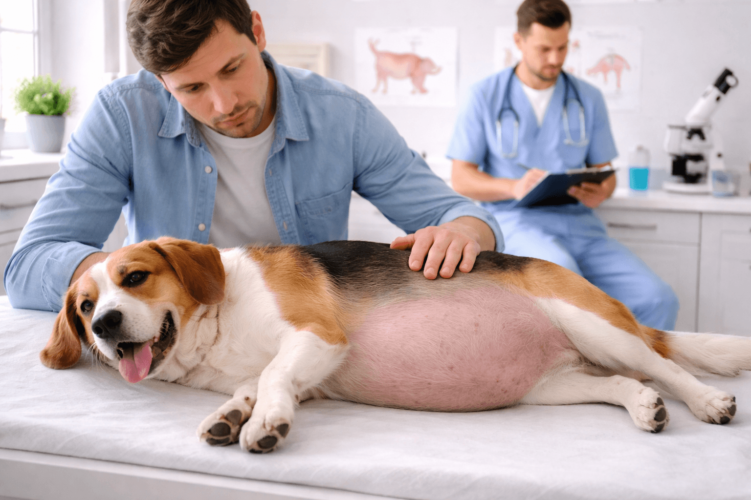 Dia 18: Abdômen inchado.