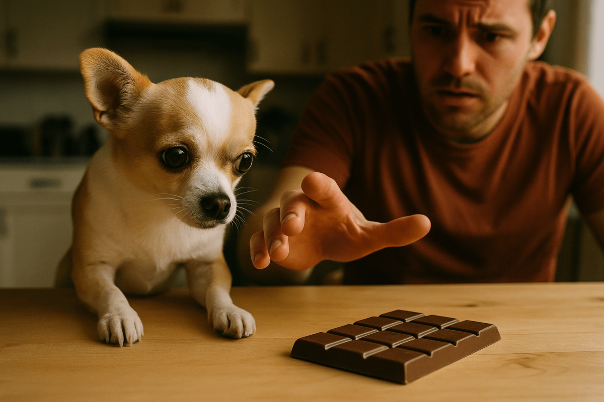 Cachorro comeu chocolate