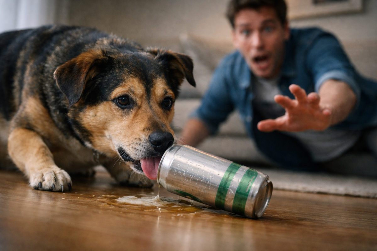Meu pet tomou cerveja