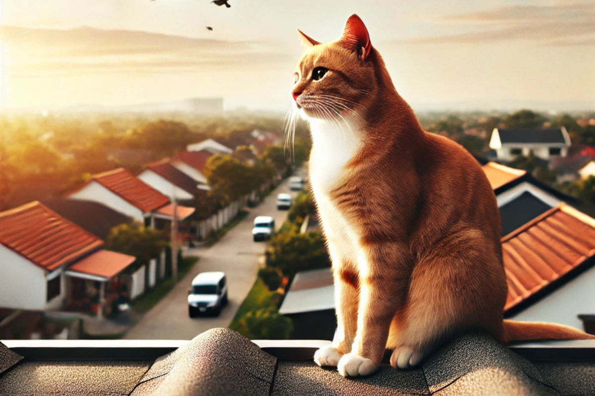 Por que os gatos adoram telhados