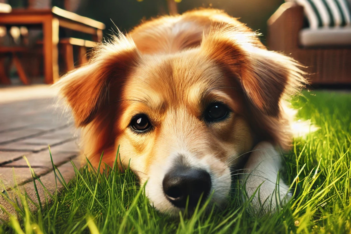 Porque seu cachorro gosta de comer grama.