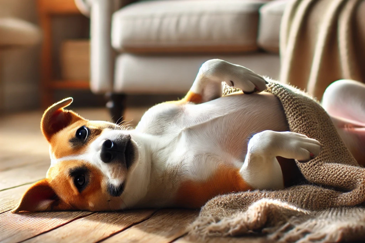 Porque os cachorros deitam de barriga para cima