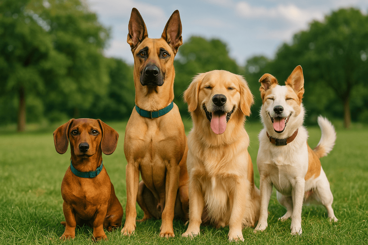 Cães que são desenhos animados.